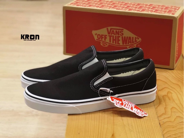 ลิขสิทธิ์แท้ 100%  VANS SLIP-ON BLACK-WHITE