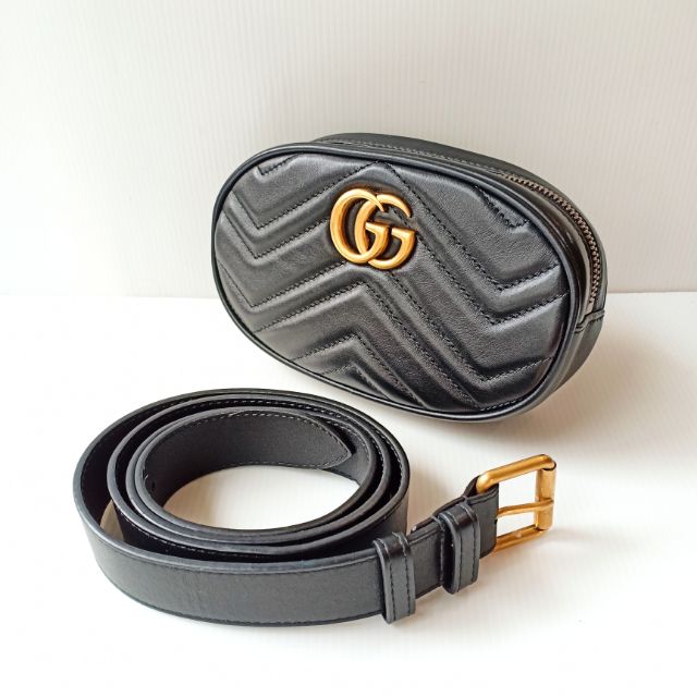 กระเป๋า​กุชชี่มือสอง USED 90% Gucci Marmont Belt Bag Size 95