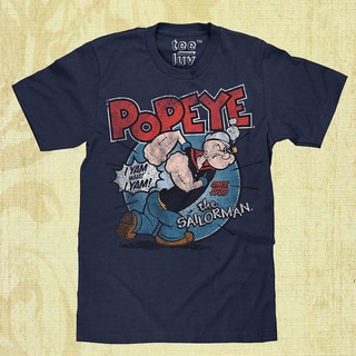 เสื้อยืดโอเวอร์ไซส์เสื้อยืดลําลอง ผ้าฝ้าย แขนสั้น พิมพ์ลาย Popeye The Sailorman เหมาะกับของขวัญวันเกิด สไตล์สปอร์ต สําหร