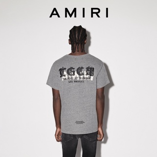 [S-5XL] เสื้อยืด พิมพ์ลายโลโก้ AMIRI X TGCW สีตัดกัน แฟชั่นฤดูใบไม้ผลิ และฤดูร้อน สําหรับผู้ชาย