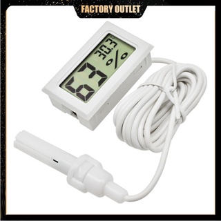 Fy-12 -50°ค ~ 70°C เครื่องวัดอุณหภูมิความชื้นดิจิทัล และมิเตอร์ แบบฝัง พร้อมโพรบ 1.5 เมตร ไม่มีแบตเตอรี่