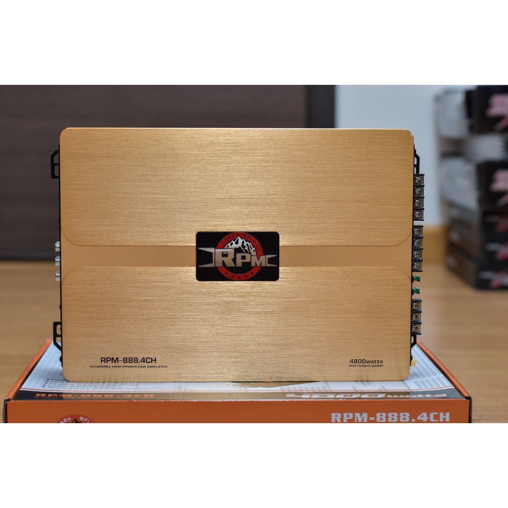 พาวเวอร์แอม RPM PR-888.4 4CH AB ของใหม่ ขายดีที่สุด ขับกลาง-แหลม 16ดอก อัดได้ยาวๆไม่ขี้ร้อน ไม่ตัด พ