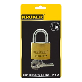 🚚💨พร้อมส่ง!! กุญแจสปริงทอง คอสั้น คลูเกอร์ ขนาด 32 มม. Padlock Gold Spring Short Loop Kruker Size 32 mm.