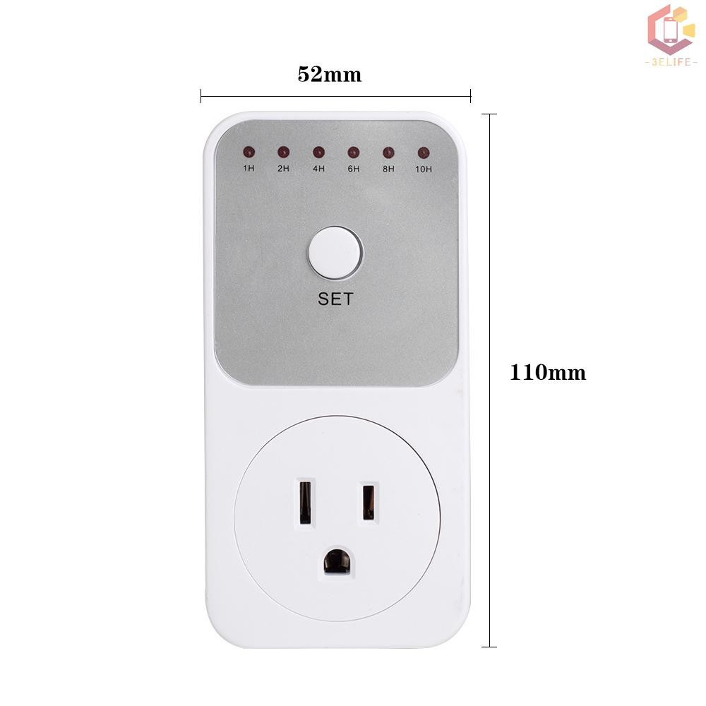 LIFE 1-10 Hours Indoor Countdown Timer Socket Set Switch with Grounded ...