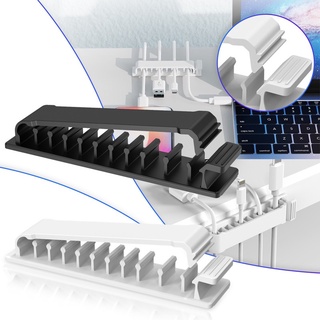 คลิปหนีบจัดเก็บสายเคเบิ้ล 10 หลุม มีกาวในตัว 1 ชิ้น
