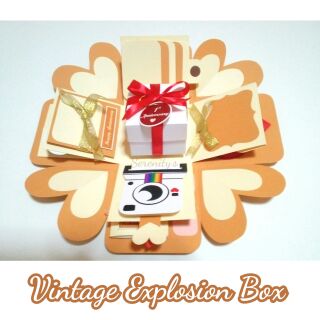 🎉🎁 Vintage Explosion Box 🌹 กล่องของขวัญ กล่องระเบิด ธีมวินเทจ ลูกเล่นเพียบ