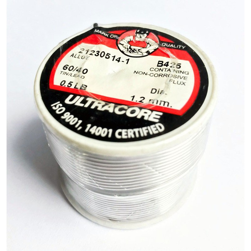 ตะกั่วบัดกรี ULTRACORE ALLOY 60/40 ขนาดเส้นผ่านศูนย์กลาง 1.2 ม.ม. ...