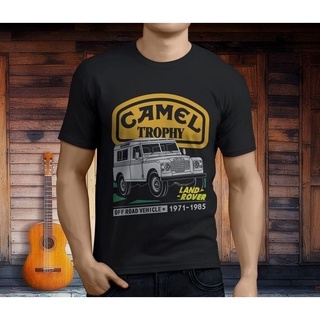 ใหม่ เสื้อยืดผ้าฝ้าย 100% พิมพ์ลาย Camel Trophy Land Rover สีดํา ของขวัญวันเกิด สําหรับผู้ชายS-5XL