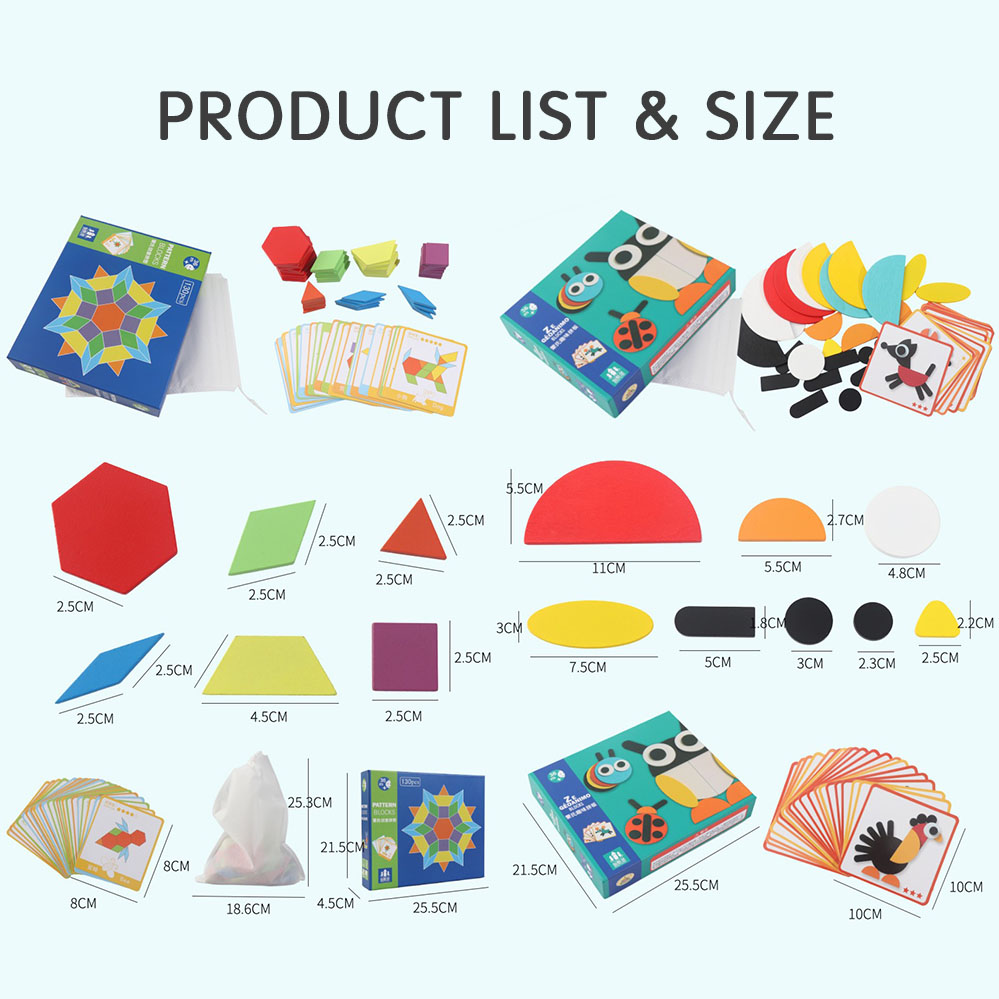 Kids educational toys Montessori jigsaw puzzle set early learning toy ...