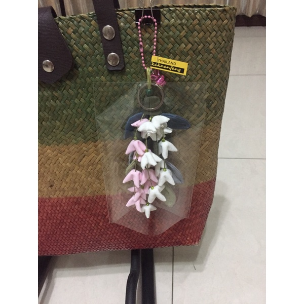 Kaknanfang พวงกุญแจดอกแก้ว 16 ดอก