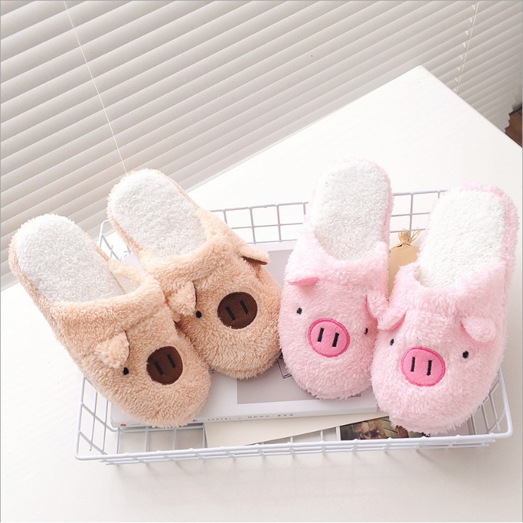ส่งจากไทย พร้อมส่ง รองเท้าใส่ในบ้าน สไตล์ญี่ปุ่น ลายน้องหมู น่ารัก นุ่มๆ