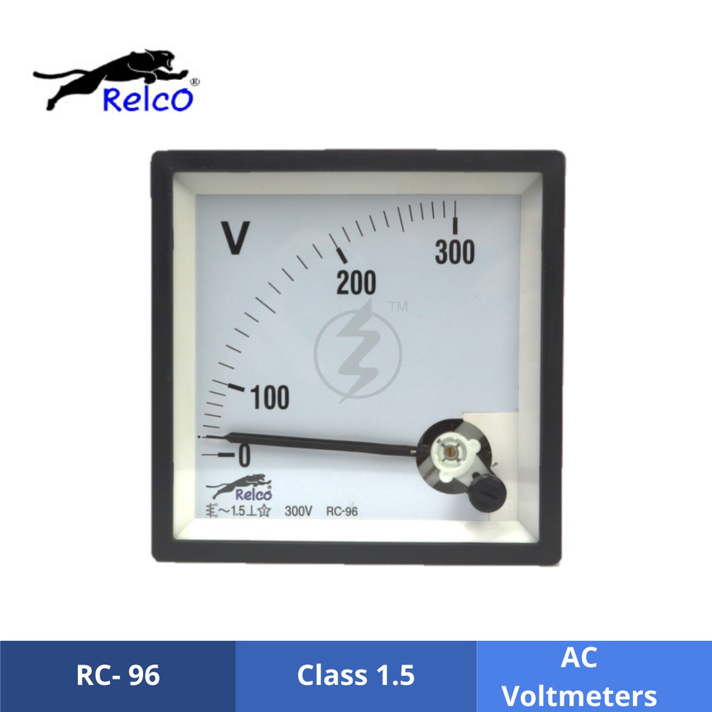 RELCO Moving Iron & Moving Coil Instruments AC Voltmeters