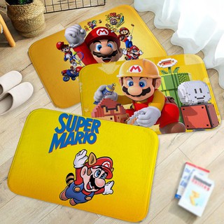 พรมปูพื้นกันลื่นพิมพ์ลาย Super Mario สำหรับตกแต่งบ้าน