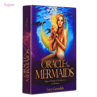 Super Oracle of the Mermaids 45-Card Deck Tarot Magical Messages of Healing Love &amp; Romance Family Party Board Game