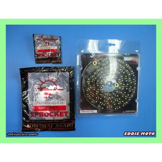 HONDA GROM125 MSX125 FRONT (12T) and REAR (28T) SPROCKET &amp; CHAIN 420N / 120L "BLACK" SET // โซ่สีดำ #สเตอร์หน้าหลัง