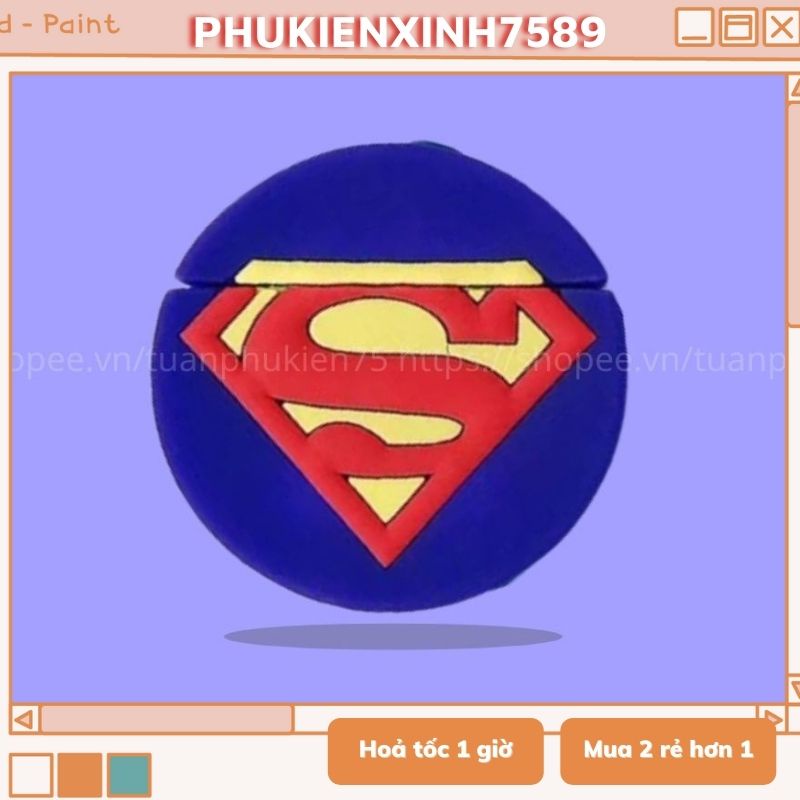 เคส Ap 1/2 & Pro GREEN SUPERMAN LOGO - สําหรับหูฟังไร้สาย (Bluetooth) - TGDD89