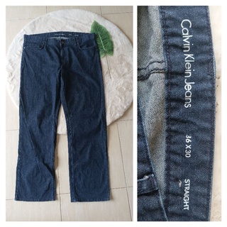 Calvin Klein Jeans ยีนส์ผู้ชาย สีเข้ม ผ้าบาง  ใหม่กริ๊บ Size 36X30 เอววัดจริง 38 นิ้ว ผ้ายีนส์ยืดค่ะ