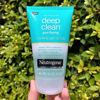 66% Sale!! EXP. 02/23 สครับผิว Deep Clean® Purifying Cooling Gel Scrub 119g (Neutrogena®) ทำความสะอาดและขัดผิว