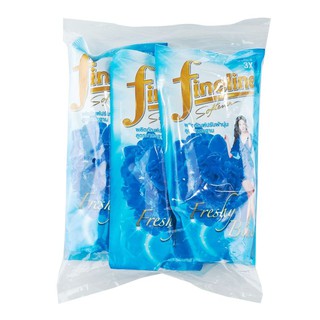 ไฟน์ไลน์ น้ำยาปรับผ้านุ่มสีฟ้า 600 มล. x 3 ถุง Fineline fabric softener blue 600ml x 3 bags