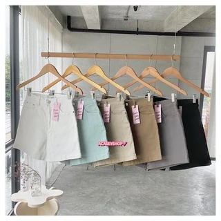 Acasey กางเกงยีนส์ผู้หญิง ขาสั้น ทรงBasic ผ้ายืด Chuu-5 kg summer collection รุ่น Chu ขาสั้น