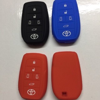 ซิลิโคนกรณีกุญแจรถระยะไกลปกเข้ากันได้กับ Toyota ALPHARD VELLFIRE 2015-2018 keyless ระยะไกล [5 ปุ่ม]