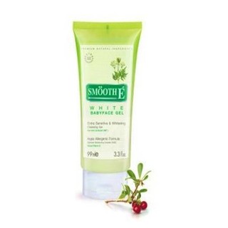 Smooth E White Babyface Gel สมูทอี ไวท์ เบบี้เฟซ เจลสำหรับผิวบอบบางแพ้ง่าย และเป็นสิวง่าย 3.3 ออนซ์ (99ml)