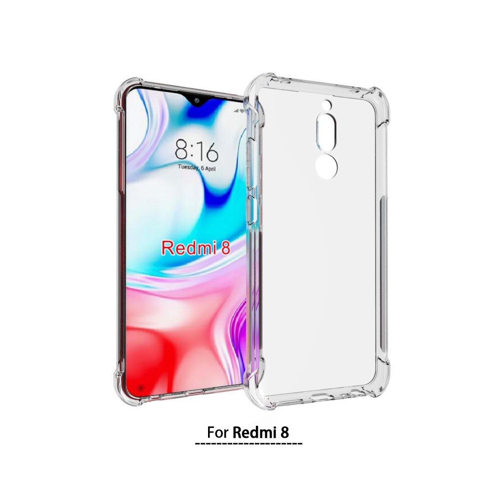 เคสมือถือสำหรับ Xiaomi Redmi 8 ใสเสริมขอบและมุมกันกระแทก