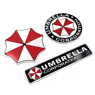 สติกเกอร์โลหะ ลาย Resident Evil Umbrella 3D สําหรับติดตกแต่งรถยนต์