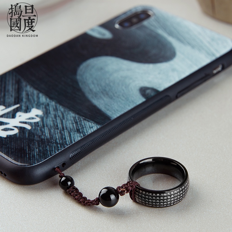 ❄✼✈ประเทศ Daodan เหมาะสำหรับ iPhone Apple สายคล้องโทรศัพท์มือถือสายสั้น vivo ข้าวฟ่าง Huawei แหวนหัวเข็มขัด oppo สไตล์จี