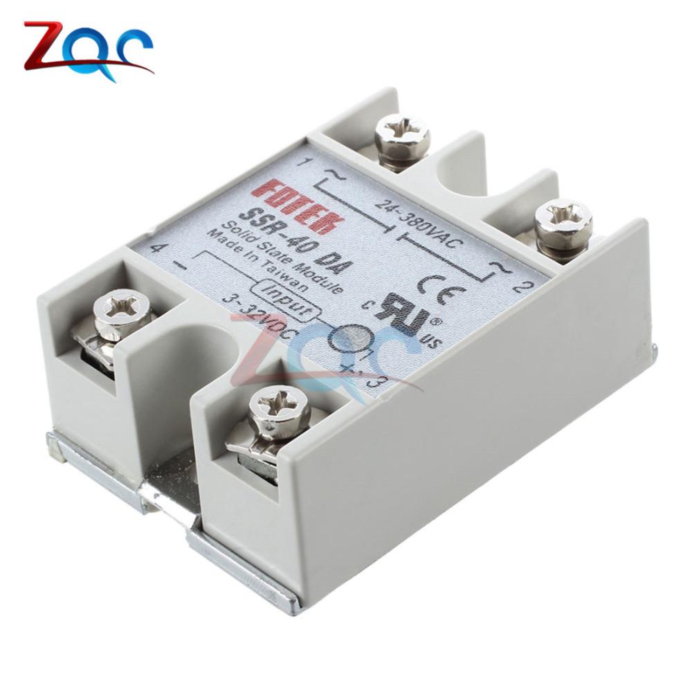 Solid state Relay SSR-10DA SSR-25DA SSR-40DA SSR-50DA 10A 25A 40A 50A actually 3-32V DC TO 24-380V AC SSR 10DA 25DA