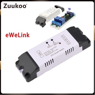 Ewelink โมดูลรีเลย์ WiFi DC 7-32V 2 ช่องทาง พร้อมรีโมตคอนโทรล สําหรับประตูบ้าน