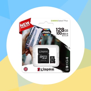 เมมโมรี่การ์ด Micro sd 128GB /CL10 Kingston 100Mb/s  ของแท้ 100%