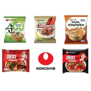 (แพ็ค 4) นงชิม บะหมี่กึ่งสำเร็จรูป Nongshim Instant Noodles เอกลักษณ์อาหารเกาหลีเข้มข้นของน้ำซุปและเส้นบะหมี่เหนียวนุ่ม