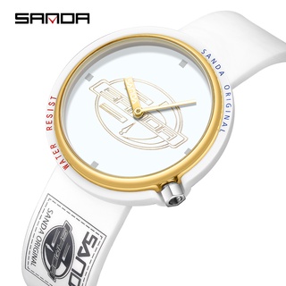 Sanda Pioneer นาฬิกาข้อมือควอทซ์ลําลอง กันน้ํา สีพื้น เรียบง่าย 3202-7