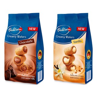 เวเฟอร์โรลอบกรอบสอดไส้ครีม Bahlsen Creamy Wafer Rolls 75g.