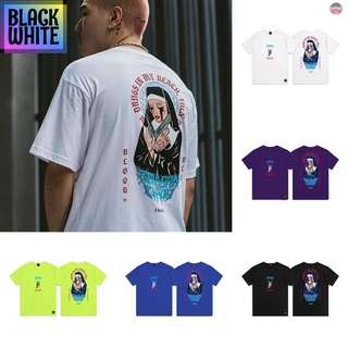 BWCB -เสื้อยืดสกรีนลายแนวสตรีท BLOOD+ NOMAD เสื้อผู้ชาย/ผู้หญิง ผ้าคอตตอน100% oversize