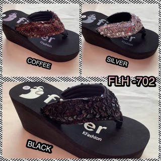 รองเท้าแตะส้นเตารีด รองเท้าส้นตึก Flip-Flops พื้นโฟมกระดกเกาหลีส้นหนา 1.2 นิ้ว สีดำ36-40🍎