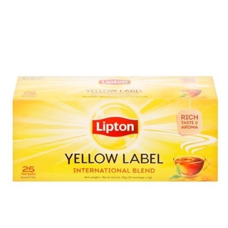 Lipton ลิปตันชาผงชนิดซองแบบ 25ซอง ชาดำ100% ( 50กรัม )