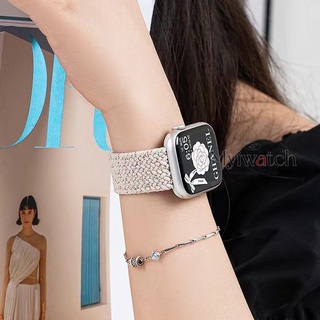 สายนาฬิกาข้อมือไนล่อนถัก สําหรับ iWatch band 44 มม. 40 มม. 45 มม. 41 มม. 42 มม. 38 มม. iWatch series 7 6 5 4 SE 3 2 1 4 ขนาด