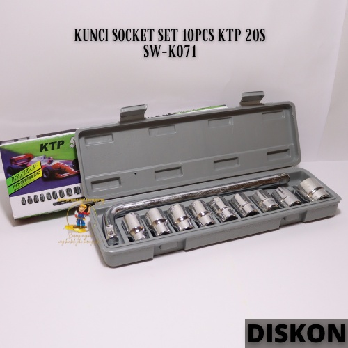 ขาย SOCKET WRENCH SET 10PCS 20S SWK071 KTP ORIGINAL ใหม่ล่าสุด / SOCKET WRENCH SET SOCKET WRENCH SET