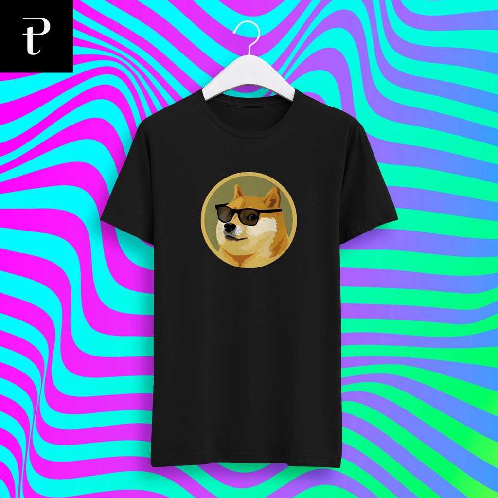 เสื้อยืดโลโก้ Bitcoin DogeCoin 1