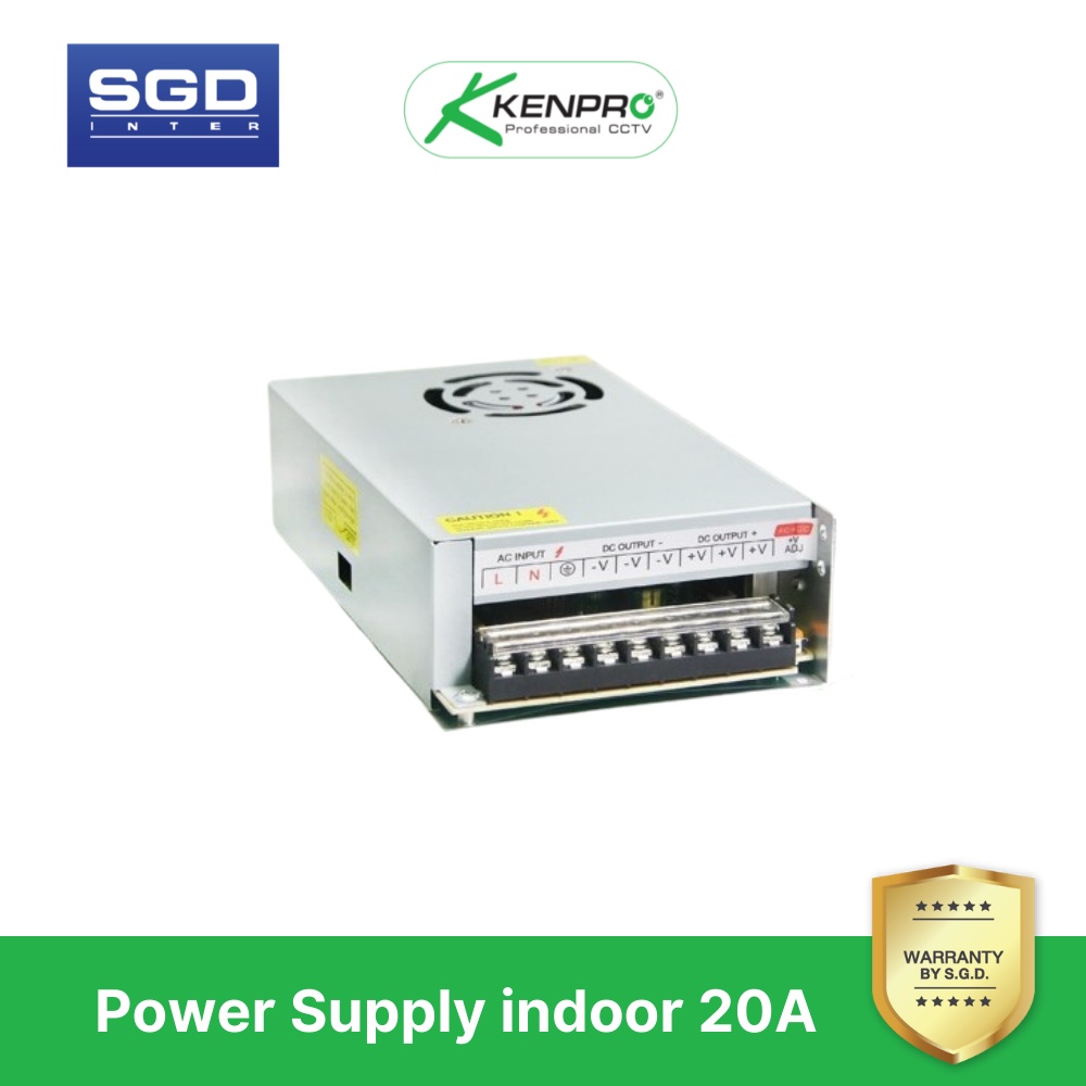 Kenpro power supply 20A indoor Adapter for CCTV พาวเวอร์ซัพพลาย 20แอมป์ ใช้ภายใน สำหรับ กล้องวงจรปิด (SPI12-20A)