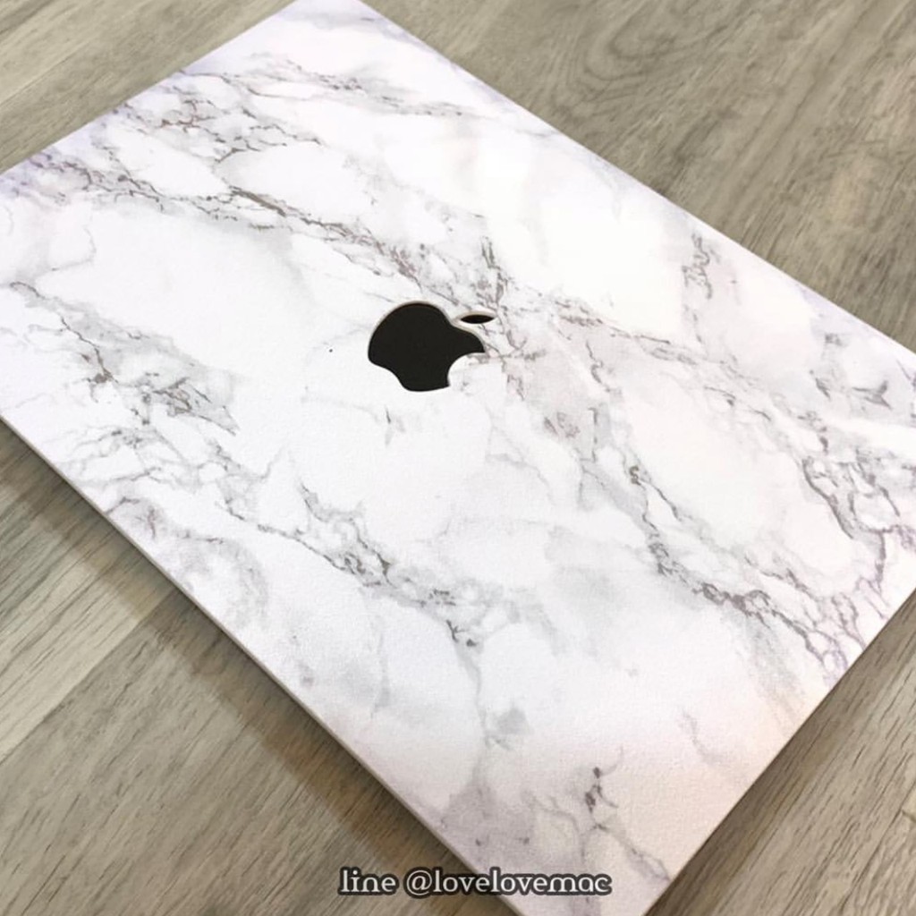 เคส Macbook Pro เคส Macbook Air ลายหินอ่อนสีขาว (โปรโมชั่นพิเศษ เคส+แป้น+แถมจุก ) แจ้งรุ่นทางแชท