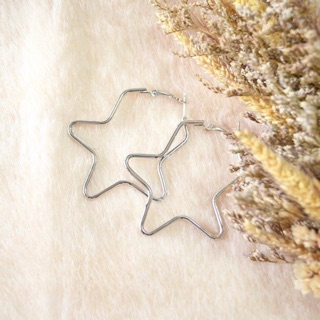 star hoop earrings. free dot earrings 1 pair.