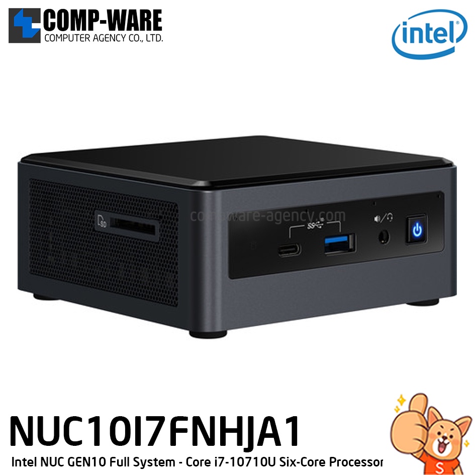 Intel NUC10I7FNHJA Mini PC NUC Tall Kit - Intel® Core™ i7-10710U (12M Cache, up to 4.70 GHz) FULL SYSTEM รับประกัน3ปี