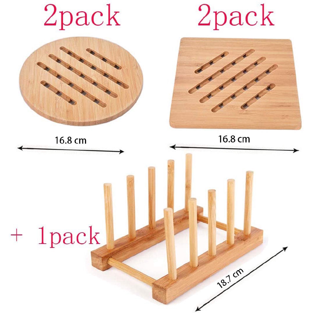 Bamboo Trivet Kitchen Bamboo Hot Pads Trivet Natural Bamboo Trivet Mat