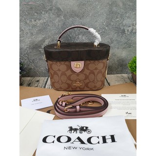 (แท้ 💯%‼ Factory) COACH KAY CROSSBODY IN BLOCKED SIGNATURE CANVAS