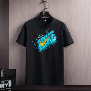 เสื้อตราหานคู่ - เสื้อยืดแขนสั้นผู้ชาย Nike คอกลมเสื้อเชิ้ตผ้าฝ้าย unisex