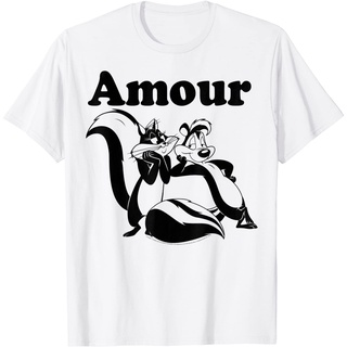 เสื้อยืดวินเทจเสื้อยืด พิมพ์ลาย Looney Tunes Pepe Le Pew Amour สําหรับผู้ใหญ่S-4XL