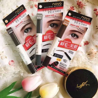 เจลเขียนคิ้ว ของแท้🔥พร้อมส่ง🔥 โนโว เจลเขียนคิ้ว เจลคิ้ว กันน้ำ NOVO BEAUTY EYEBROW GEL 3g ดินสอเขียนคิ้ว 3สี